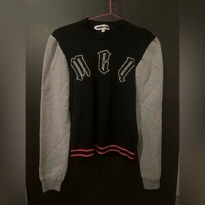 McQ Alexander McQueen Vintage Black and Gray Sweater with Logo, Size S